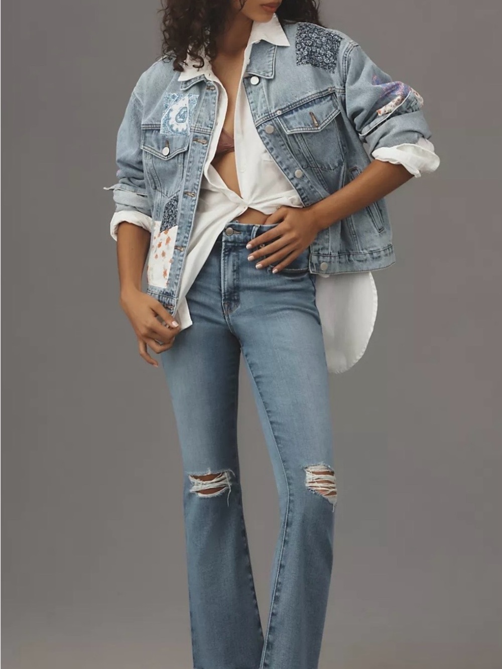 GOOD AMERICAN Good Legs Mid-Rise Crop Mini Bootcut Size 8